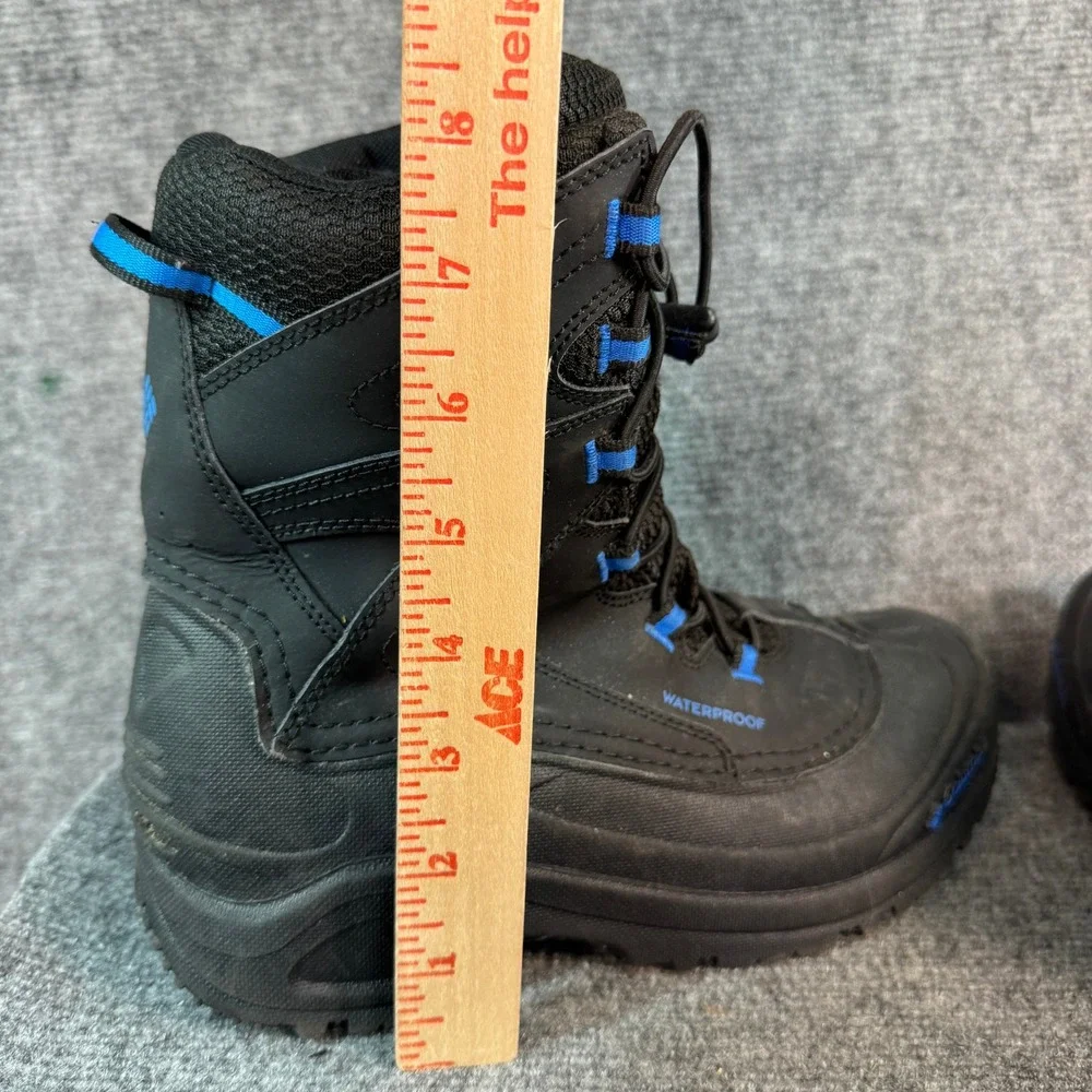 Columbia Waterproof Snow Boots Black Blue 200g Insulation Winter Mens 7 US